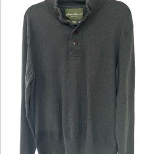 Eddie Bauer Cozy Gray Pullover Size Large